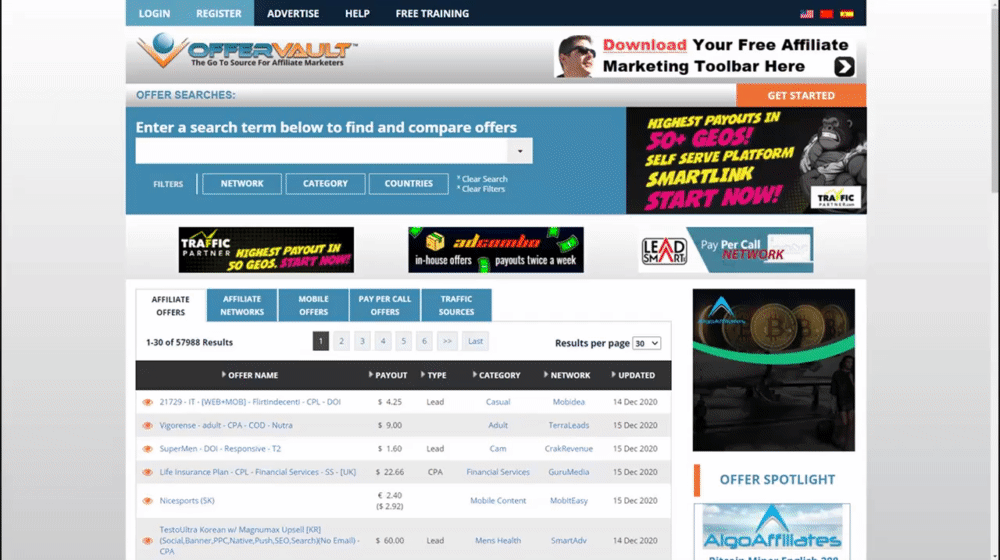 OfferVault Pay Per Call Offers 